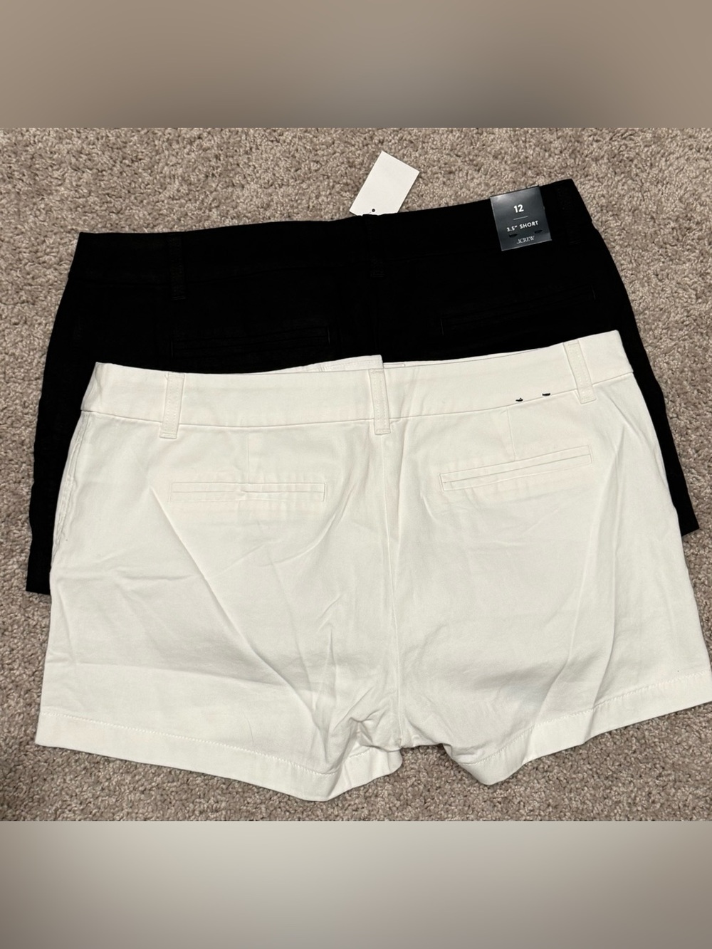 J. Crew Women's White and Black pair of Tailored Shorts - Picture 4 of 4